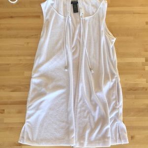 Zippered swimsuit cover up.